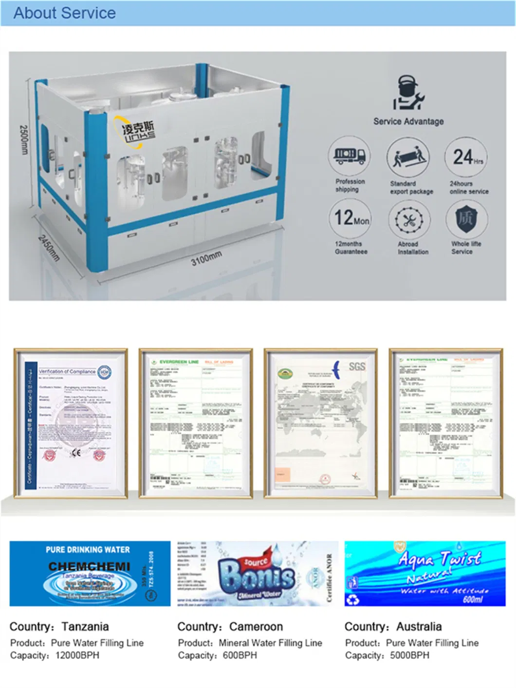 Water Reverse Osimosis System/Water Cleaning Equipment/Water Treatment Plant
