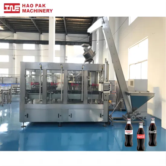 Turnkey Project Glass Bottle Carbonated Soft Drink Sparkling Water Filling Production Line